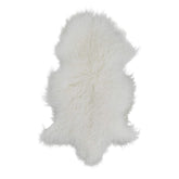 Blana naturala de oaie tibetana XL (90-110 cm), culoare alba