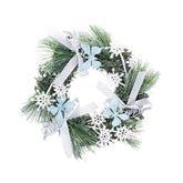 Coronita de Craciun Ø35 cm, pin verde/bleu cu fluturi si fundite - MagicHome