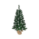 Bradut artificial verde 90 cm cu varfuri albe si suport din iuta inclus - Nico MagicHome