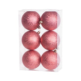 Set 6 globuri de Craciun Ø8 cm rosu sidefat, plastic - Uni MagicHome