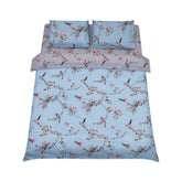 Lenjerie de pat din microfibra, pentru 2 persoane, 3 piese, albastru, King Size Mix assorted