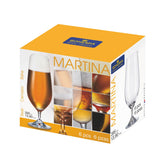 Set 6 pahare de bere din cristal de Bohemia „Martina” - 395 ml