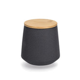 Recipient depozitare alimente negru din ceramica cu capac, 580 ml, Ø11 x 11,4 cm 3D Zeller