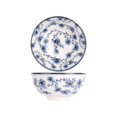 Set 4 boluri alb/albastru din portelan Ø11,5 cm Flor Azul Cosy&Trendy