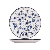 Set 4 farfurii alb/albastru din portelan Ø19 cm Flor Azul Cosy&Trendy