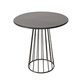Masa de dining rotunda neagra din metal Ø75 cm Cinderella Boltze