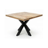Masa de dining patrata din lemn de mango 120x120 cm Amani Star Haro