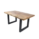 Masa de dining din lemn de mango 140x90 cm Tropical U Live Edge Look Haro