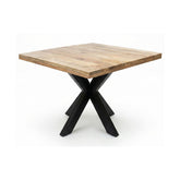 Masa de dining patrata din lemn de mango 100x100 cm Amani Star Haro