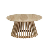 Masuta de cafea rotunda Ø80 cm maro natur din lemn de mango Altamira Haro