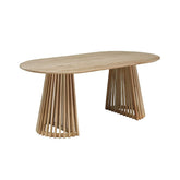 Masa de dining ovala 180x95 cm maro natur din lemn de mango Altamira Haro