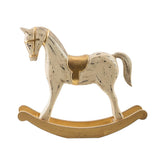 Decoratiune Calut leganator auriu/crem din lemn 26,5x22 cm Cosy&Trendy