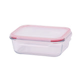 Caserola dreptunghiulara 1000 ml din sticla borosilicata cu capac BSG2 MagicHome, roz