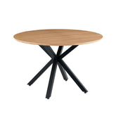 Masa de dining rotunda Ø120 cm cu blat din MDF furniruit Vega Ashwood Original