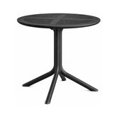 Masa terasa/gradina rotunda neagra din polipropilena, Ø80x74 cm, Toledo Bistro