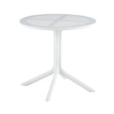 Masa terasa/gradina rotunda alba din polipropilena, Ø80x74 cm, Toledo Bistro