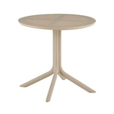 Masa terasa/gradina rotunda taupe din polipropilena, Ø80x74 cm, Toledo Bistro