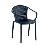 Scaun terasa/gradina negru din polipropilena Rimini Haro
