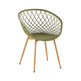 Scaun de living verde-oliv din polipropilena si metal Optimus Grand Haro