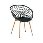 Scaun de living negru din polipropilena si metal Optimus Grand Haro