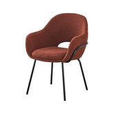 Scaun living rosu-caramiziu din textil si metal Gemma Haro