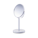 Oglinda cosmetica cu 2 fete, alba, din metal, Ø17, Cosmetic Mirror Zeller