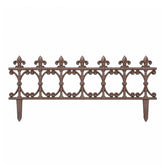 Gard decorativ ruginiu din otel turnat 81x36cm Fleur de lis Esschert Design