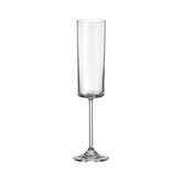 Set de 6 pahare pentru sampanie, transparent, din cristal de Bohemia, 160 ml, Anita Flute