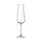 Set de 6 pahare pentru sampanie, din cristal de Bohemia, 260 ml, Aira Flute
