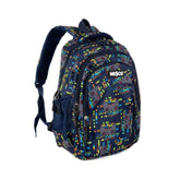 Ghiozdan albastru/multi Controller, 4 compartimente, 38x25x15 cm