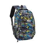 Ghiozdan multicolor Fotbal, 4 compartimente, 38x25x15 cm