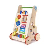 Impingator / premergator cu activitati 6-in-1 din lemn, 51x32.5x31 cm