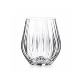 Set de 6 pahare pentru apa, transparent, din cristal de Bohemia, 400 ml, Tori Waterfall elevated bottom