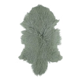 Blana naturala de oaie tibetana XL (90-110 cm), colorata vede-menta