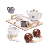 Serviciu de cafea de jucarie, din lemn, pentru 2 persoane