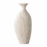 Vaza alba din polirasina 44 cm Nature Wood Yazhi