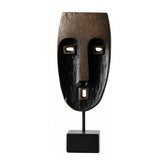 Decoratiune masca tribala maro din polirasina 42.5 cm Figurine Yazhi