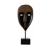 Decoratiune masca tribala maro din polirasina 40.5 cm Figurine Yazhi