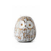 Decoratiune bufnita alba din polirasina 8 cm Yazhi