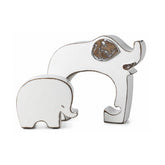 Set de 2 decoratiuni elefanti albi din polirasina 17.5 cm Yazhi