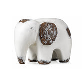 Decoratiune elefant alb din polirasina 12.5 cm Yazhi
