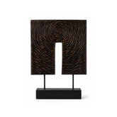 Decoratiune maro din polirasina 35 cm Spiral Yazhi