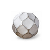 Decoratiune minge alba din polirasina 11 cm Rough Wood Yazhi