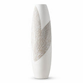 Vaza alba din polirasina 78 cm Leaf & Satin Yazhi