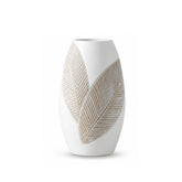 Vaza alba din polirasina 35 cm Leaf & Satin Yazhi