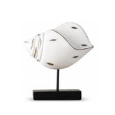 Decoratiune cochilie de melc alba alb din polirasina 22.5 cm Yazhi