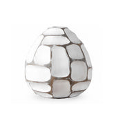 Vaza alba din polirasina 18 cm Geometry Yazhi