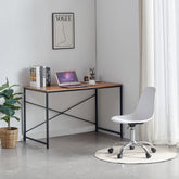 Birou cu cadru metalic negru si blat din MDF melaminat maro, 15 mm grosime, 120x60x72 cm Storia 1 HARO