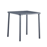 Masa terasa/gradina gri-antracit din metal, 70x70x74 cm, Cleveland Bistro