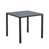 Masa terasa/gradina gri-antracit din metal si polipropilena, 80x80x74, Oakville Bistro